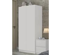 Large 2 Door Wardrobe Matt White - Stora FWStyle White One Size