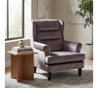 Fwstyle Loretta Mink Velvet Ribbed Back Cushioned Armchair