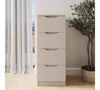 Fwstyle Luno 4 Drawer Chest Of Drawers Putty (H) 99Cm (W) 40Cm (D) 40Cm Extra Deep Drawers
