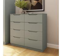 FWStyle Luno Green 8 Drawer Modern Wide Chest Of Drawers FWStyle Green