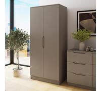 Fwstyle Luno Putty 2 Door Double Wardrobe Wardrobe (H) 180Cm (W) 80Cm (D) 50Cm