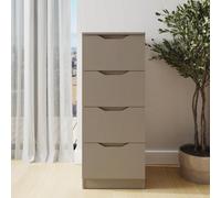 Fwstyle Luno Putty 4 Drawer Chest Recessed Handle (H) 99Cm (W) 40Cm (D) 40Cm Extra Deep Drawers