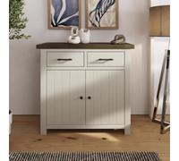 FWSTYLE Luxury Solid Reclaimed Pine Small Sideboard 2 Door 2 Drawer