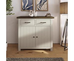 FWSTYLE Luxury Solid Reclaimed Pine Small Sideboard 2 Door 2 Drawer