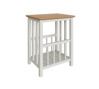 Solid Oak Magazine Rack Table Linen Ready Assembled FWStyle Nude One Size