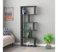 FWStyle Modern Design Bookshelf Shelving Unit Anthracite Grey Scratch Resistant
