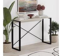 FWStyle Modern Sandstone Narrow Hallway Console Table in Beige FWStyle Beige