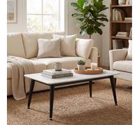 FWStyle Monaco Coffee Table White Sintered Stone Heat Scratch Resistant FWStyle White