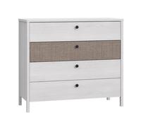 FWSTYLE Moondust Snowy Oak 4 Drawer Chest Of Drawers