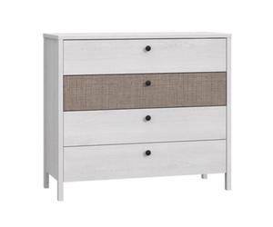 FWSTYLE Moondust Snowy Oak 4 Drawer Chest Of Drawers