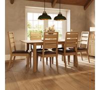 FWSTYLE Natural Oak 1.4M Extending Dining Table