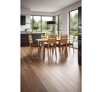 Fwstyle Natural Oak 1.4M Extending Dining Table & Chairs Set In Brown Brown One Size