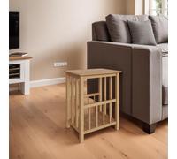 Fwstyle Natural Oak Magazine Rack Ready Assembled