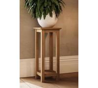 FWStyle Natural Oak Tall Side Table in Brown FWStyle Brown