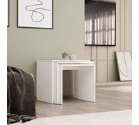 Fwstyle Nest Of 3 Matt White Tables Scratch Resistant