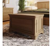 FWSTYLE Oak Bedroom Storage Chest Box Natural Lacquered Finish