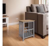 Fwstyle Oak Grey Magazine Rack Ready Assembled
