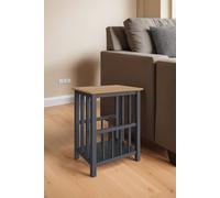 Fwstyle Oak Magazine Table Graphite Blue Painted Finish In Grey Grey One Size
