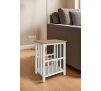 Fwstyle Oak Magazine Table Painted Linen Finish In White White One Size