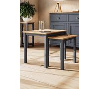 FWStyle Nest of Tables Graphite Blue Oak Veneer Assembled
