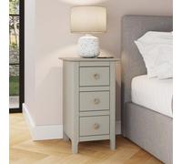 Fwstyle Palma 3 Drawer Grey Bedside Chest Table Nightstand