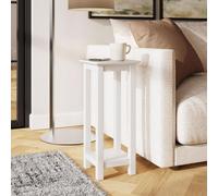 Fwstyle Palma White Side Lamp Table With Shelf