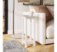 Fwstyle Palma White Side Lamp Table With Shelf White One Size