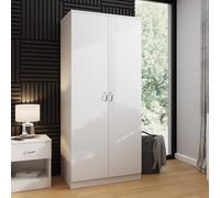 FWStyle Promo 2 Door Double Wardrobe White FWStyle White