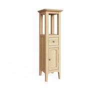 Fwstyle Ready Assembled 1 Door 1 Drawer Tall Cabinet Ash