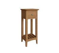 Fwstyle Ready Assembled 1 Drawer Telephone Table Solid Ash