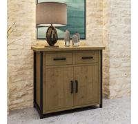 FWSTYLE Ready Assembled Driftwood Pine 2 Drawer 2 Door Sideboard