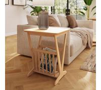 Fwstyle Ready Assembled Natural Ash Magazine Rack Table