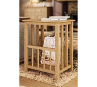 Fwstyle Ready Assembled Natural Oak Magazine Table In Brown Brown