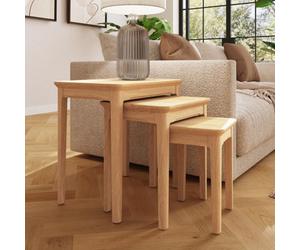 Fwstyle Ready Assembled Nest Of 3 Ash Nesting Tables