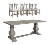 Fwstyle Reclaimed Pine Dining Set 2M Table W/ 6 Chairs