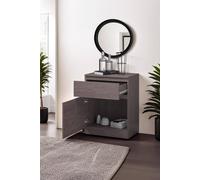 Rustic Oak 1 Drawer 1 Door Multi Storage Unit FWStyle Brown One Size