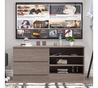 Fwstyle Rustic Oak 2 Drawer 2 Shelf Large Tv Unit