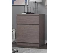 Fwstyle Rustic Oak Storage Unit 1 Drawer 1 Door In Brown Brown