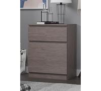 (Rustic Oak) FWStyle Narvik Modern 1 Door 1 Drawer Multi-Storage Unit