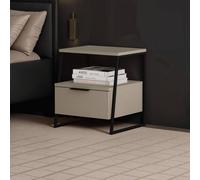 Fwstyle Sage Green 1 Drawer Bedside Table Nightstand Black Metal Green