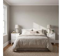 Fwstyle Set Of 2 White 3 Drawer Bedside Table Chests Hx60Cm, Wx40Cm, Dx40Cm White