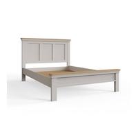 Fwstyle Solid Dove Grey Painted Oak Double Bedframe