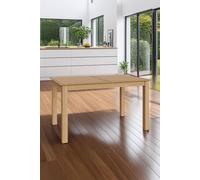 Fwstyle Solid Natural Oak 1.4M Extending Dining Table In Brown Brown One Size