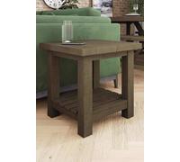 Solid Natural Reclaimed Pine Lamp/Side Table FWStyle Brown One Size