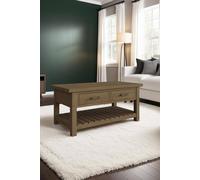Fwstyle Solid Pine 2 Drawer Storage Coffee Table In Brown Brown One Size