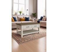 Fwstyle Solid Pine Coffee Table 2 Drawer Handmade In Brown Brown One Size