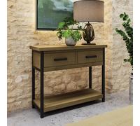 FWSTYLE Solid Pine Driftwood Laqcuered Large Console Table