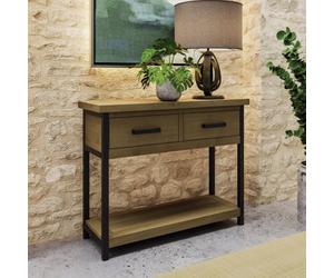 FWSTYLE Solid Pine Driftwood Laqcuered Large Console Table