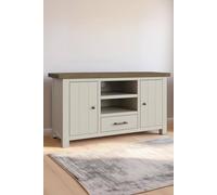 Fwstyle Solid Pine Tv Unit 2 Door 1 Drawer Open Shelf Handmade In Brown Brown One Size