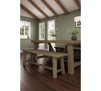 FWStyle Solid Reclaimed Pine 1.4M Dining Room Bench in Brown FWStyle Brown
